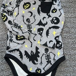 Little Sleepies Halloween Skeleton Print Kids One Piece